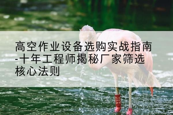 永兴剪叉式升降机厂家-高空作业设备选购实战指南-十年工程师揭秘厂家筛选核心法则